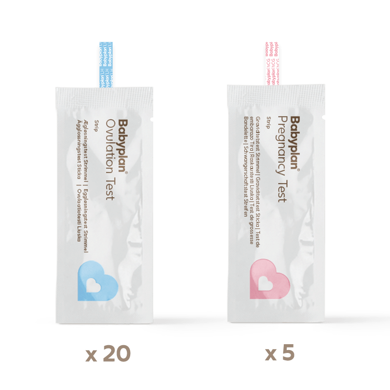 Babyplan testsæt – 20 ægløsningstests + 5 graviditetstests